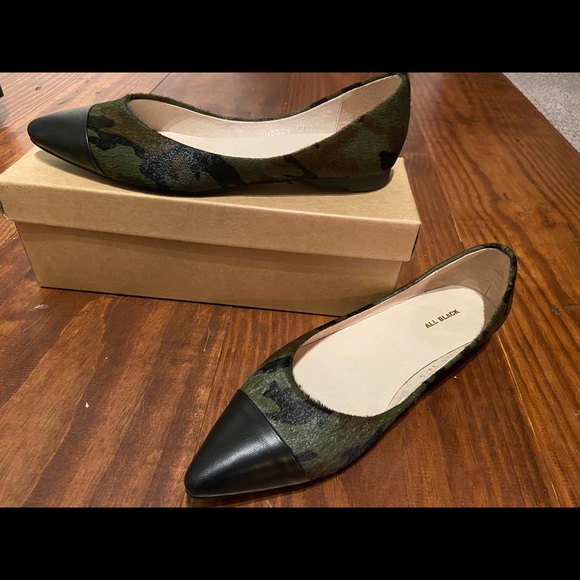ALL BLACK green/black camo flats - Picture 3 of 5